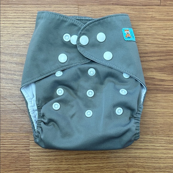 Alva Baby Gray Cloth Pocket Diaper EUC - Picture 1 of 9